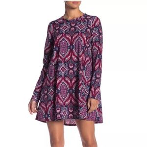 Show me your mumu long sleeve babydoll mini dress